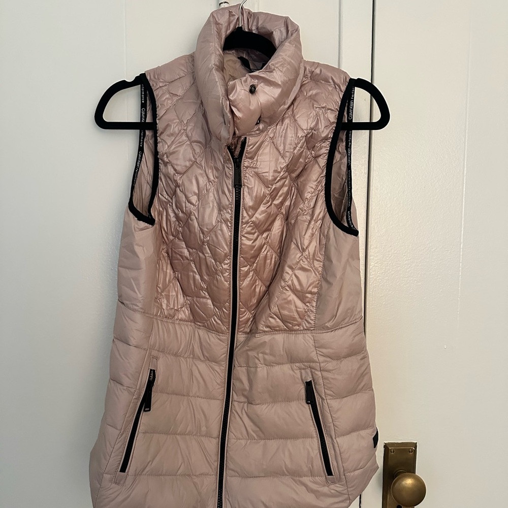 Calvin Klein Blush Pink Quilted Puffer Vest